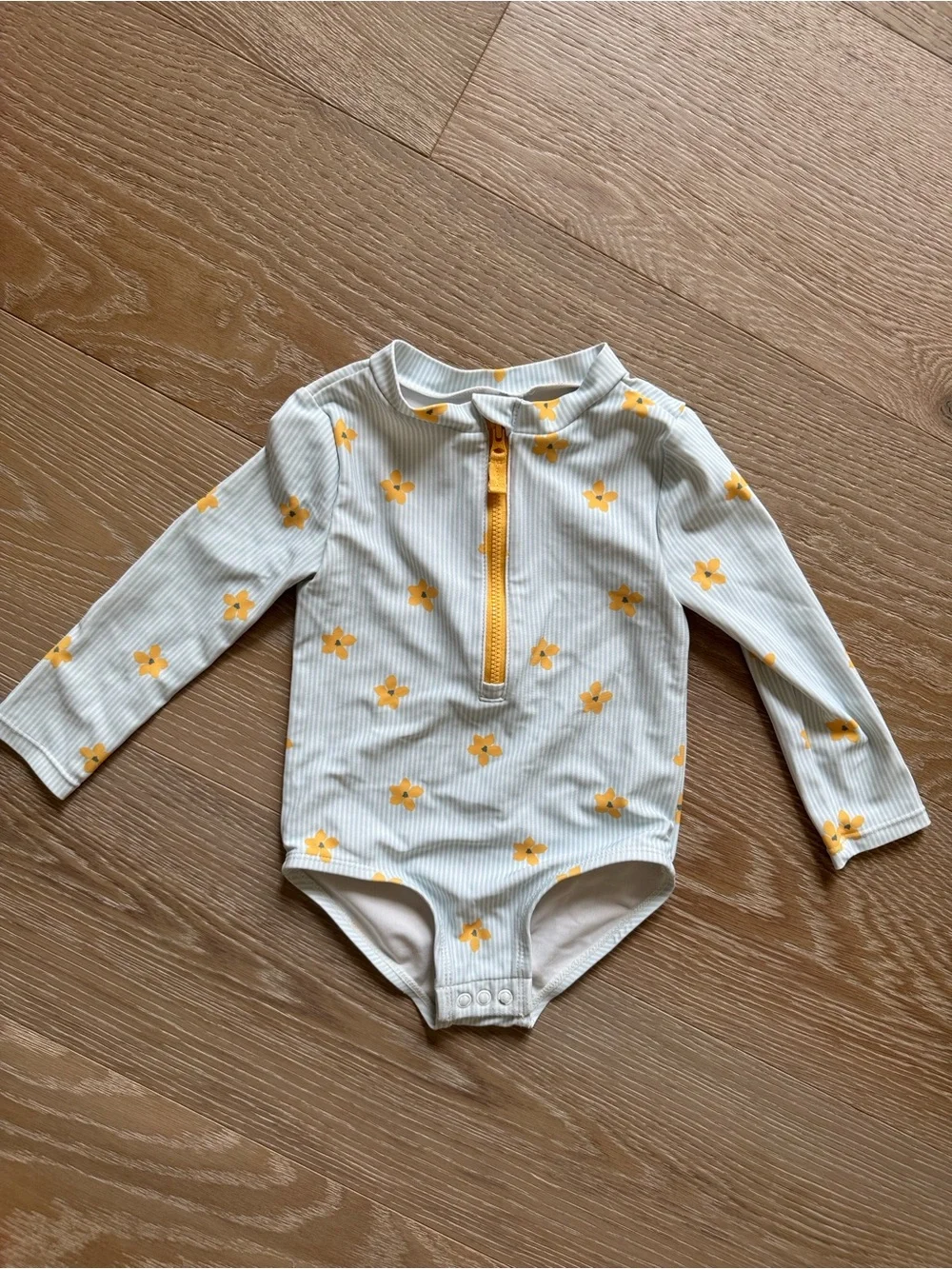 Toddler rashguards with reusable swim diaper